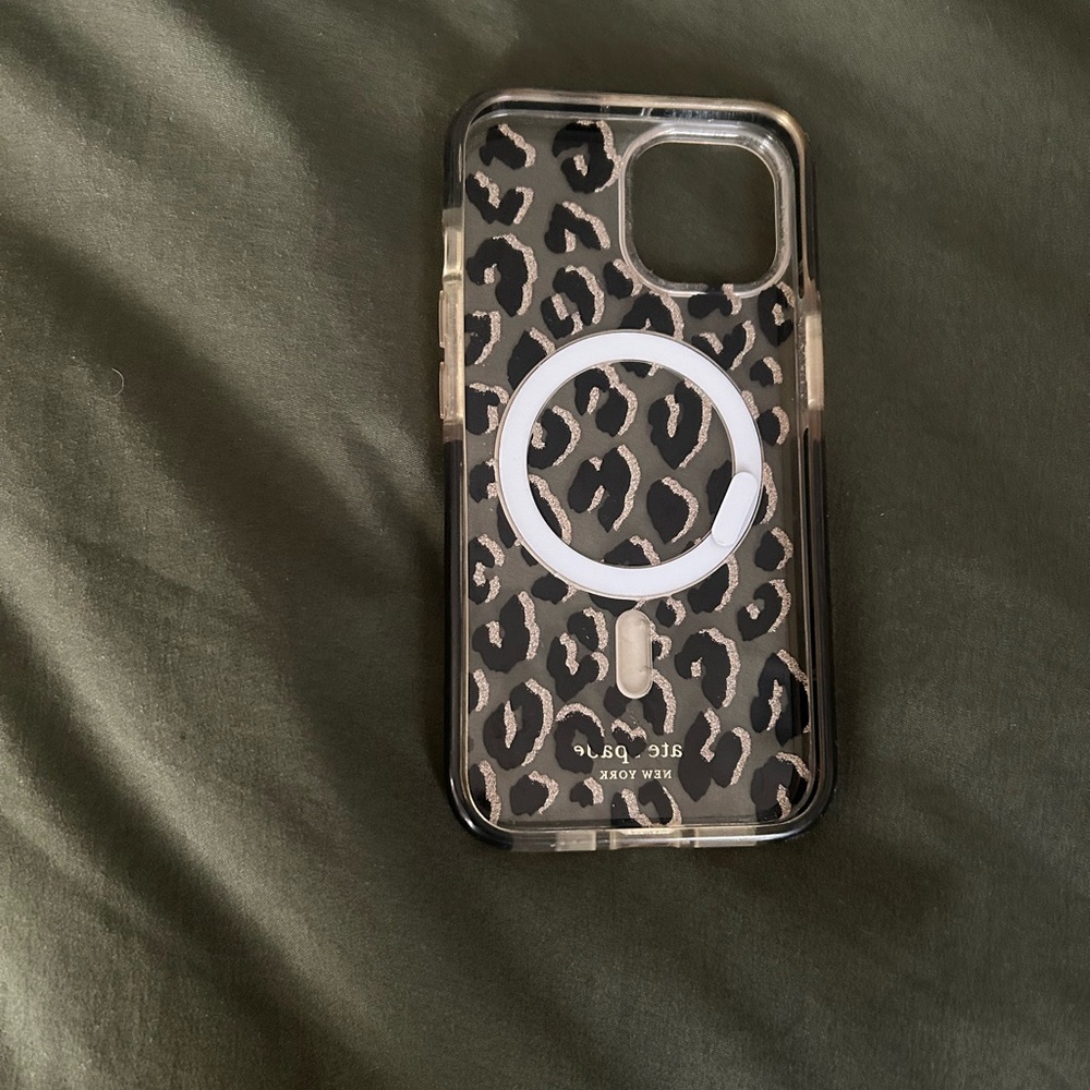 Kate Spade Leopard Print Phone Case - Black